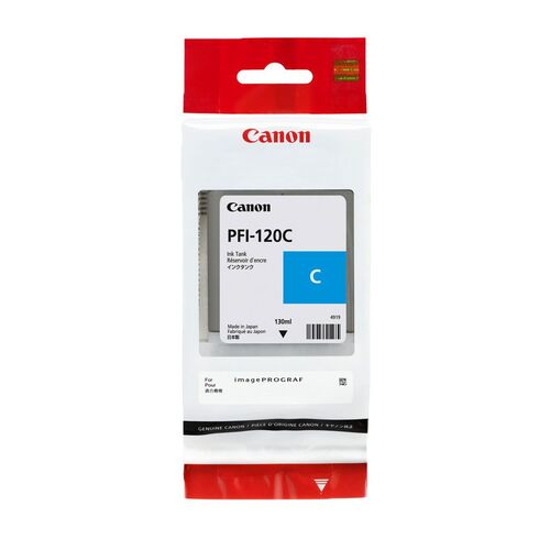 Canon PFI-120C (2886C001) Cyan Original Cartridge - TM-200 / TM-205 (T13354)