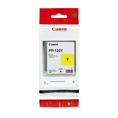 Canon PFI-120Y (2888C001) Yellow Original Cartridge - TM-200 / TM-205 (T13357)