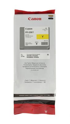 Canon PFI-206Y (5306B001) Yellow Original Cartridge - iPF6400 / iPF6450 (T10056) - CANON