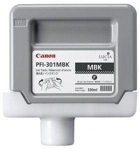 Canon PFI-301MBK (1485B001) Matte Black Original Cartridge 330 Ml. - iPF8000 / iPF8100 (T7465) - CANON