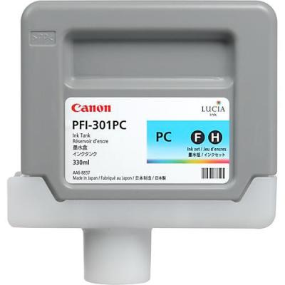 Canon PFI-301PC (1490B001) Photo Cyan Original Cartridge 330 Ml. - iPF8000 / iPF8100 (T7466) - CANON