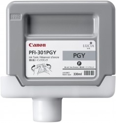 CANON - Canon PFI-301PGY (1496B001) Foto Gri Orjinal Kartuş 330 Ml. - iPF8000 / iPF8100 (T1612)