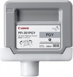 Canon PFI-301PGY (1496B001) Photo Gray Original Cartridge 330 Ml. - iPF8000 / iPF8100 (T1612) - CANON