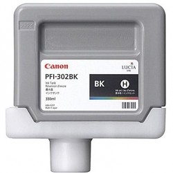 Canon PFI-302BK (2216B001AA) Black Original Cartridge 330 Ml. - iPF8000 / iPF8100 (T2491) - CANON
