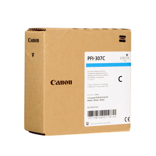 Canon PFI-307C (9812B001) Cyan Original Cartridge - iPF830 / iPF840 (T10942)