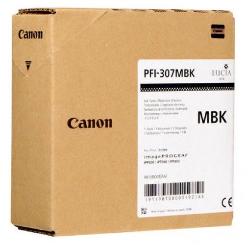 Canon PFI-307MBK (9810B001) Matte Black Original Cartridge - iPF830 / iPF840 (T10941)