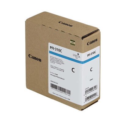 CANON - Canon PFI-310C (2360C001) Cyan Original Cartridge - TX-2000 / TX-3000
