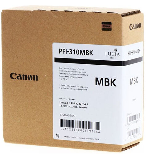 Canon PFI-310MBK (2358C001) Matte Black Original Cartridge - TX-2000 / TX-3000 (T12655)