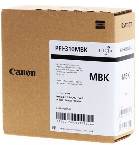 Canon PFI-310MBK (2358C001) Matte Black Original Cartridge - TX-2000 / TX-3000 (T12655) - 3