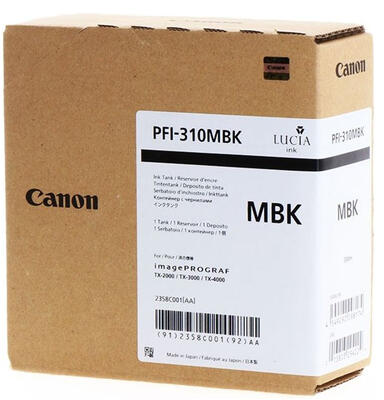 CANON - Canon PFI-310MBK (2358C001) Mat Siyah Orjinal Kartuş - TM-2000 / TM-3000 (T12655)