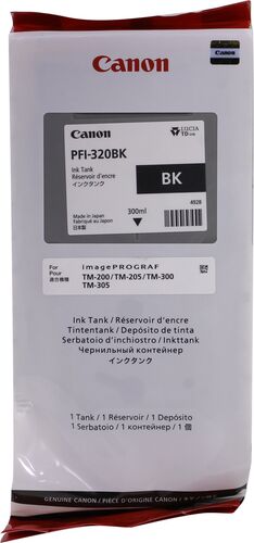 Canon PFI-320BK (2890C001) Black Original Cartridge - TM-200 / TM-205 (T12650) - 1