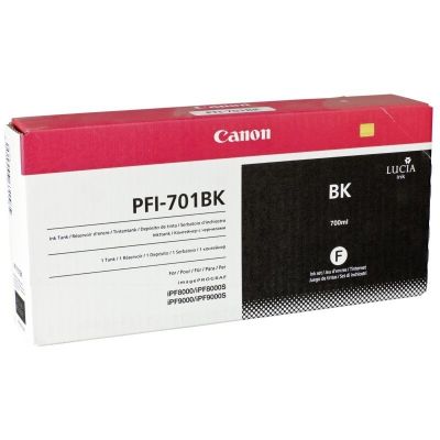 Canon PFI-701BK (0900B001) Black Original Cartridge - iPF8000 / iPF8100 (T1654)
