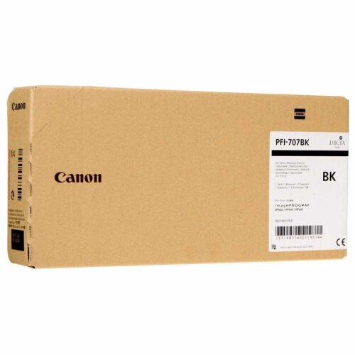Canon PFI-707BK (9821B001) Black Original Cartridge - iPF830 / iPF840 (T1506) - 3