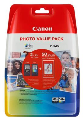 Canon PG-540XL / CL-541XL (5222B013) Twin Pack Original Cartridge - MG2150 / MG3150 (T13050) - CANON