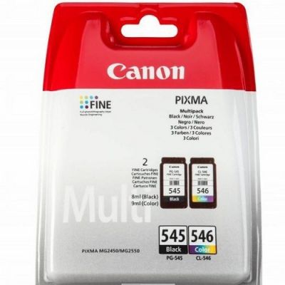 Canon PG-545 / CL-546 (8287B005AA) Dual Pack Original Cartridge - MG2450 / MG2550 (T2500)