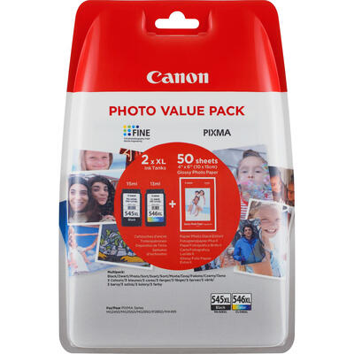 Canon PG-545XL / CL-546XL (8286B006) Twin Pack Original Cartridge - MG2450 / MG2550 (T13049) - CANON