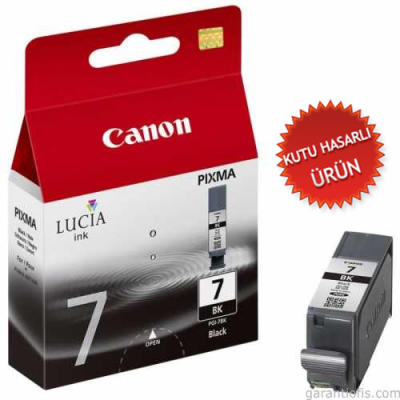 CANON - Canon PGI-7BK (2444B001AA) Siyah Orjinal Kartuş - IX7000 / MX7600 (U) (T7924)
