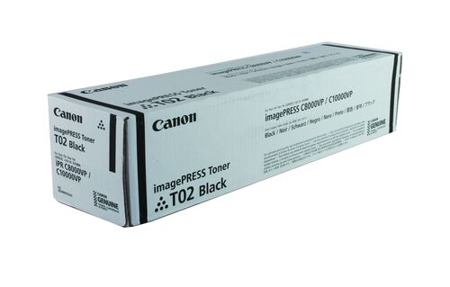 Canon T02 (8529B001) Black Original Toner - ImagePress C8000VP / C10000VP (T15190)