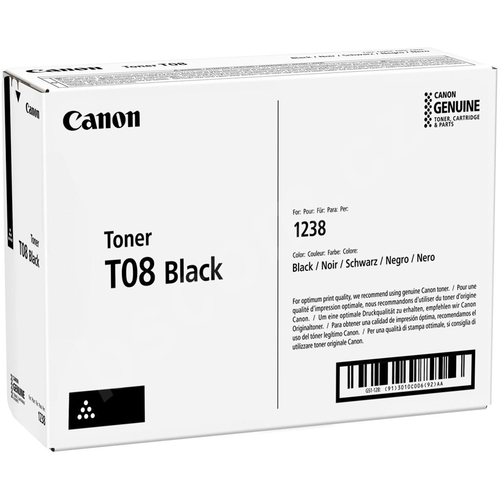 Canon T08 (3010C006) Black Original Toner - LBP1238 / MF1238 (T15933)