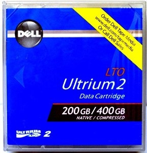 Dell LTO-2 Ultrium 2 200 GB / 400 GB Data Cartridge 609m, 12.65mm 
