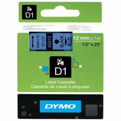DYMO - Dymo 45016 Blue-Black D1 Spare Strip (12 mm x 7 m)