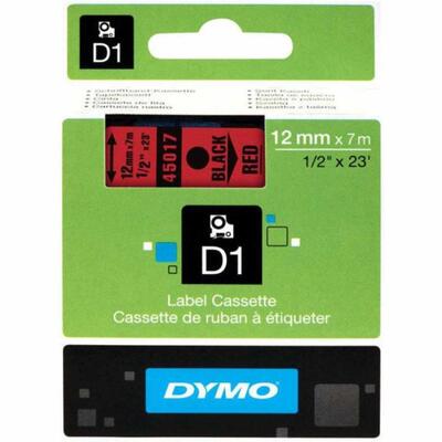 DYMO - Dymo 45017 Kırmızı-Siyah D1 Yedek Şerit (12 mm x 7 mt)