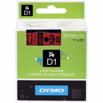 DYMO - Dymo 53717 D1 Kırmızı Siyah Yedek Şerit 24 mm x 7 mt