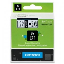  - Dymo D1 Backup Ribbon (45803) 19mm x 7m White/Black Label Ribbon