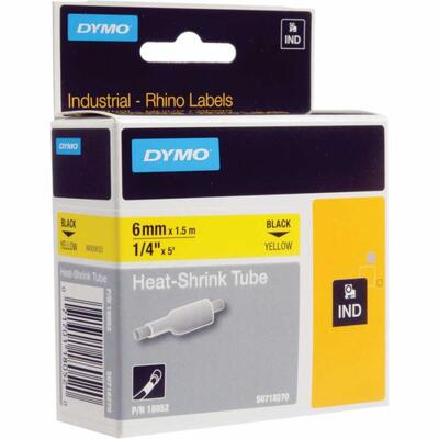 Dymo RhinoPro 18052 Yellow-Black 6 mm x 1.5 m Original Ribbon - DYMO