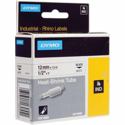 Dymo RhinoPro 18055 Beyaz-Siyah 12 mm x 1.5 m Şerit (T16333) - DYMO