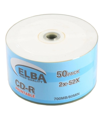 Elba CD-R 700MB/80MIN Printable 2x-52x 50li Shrink - Elba