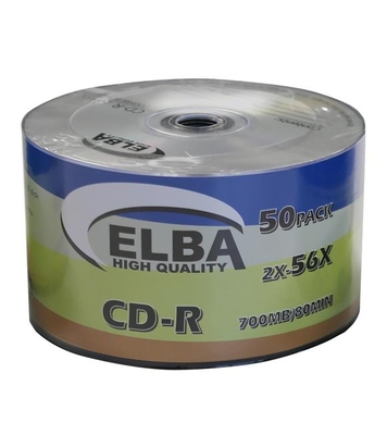 Elba CD-R 700MB/80MIN Printable 56x 50li Shrink - Elba