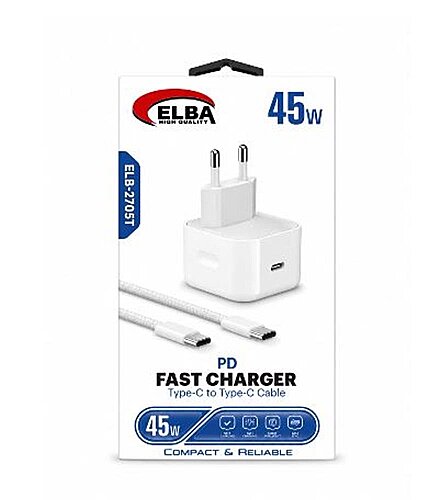 Elba ELB-2705t 45W Beyaz Type- C To Type-C İos Set - 1