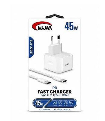 Elba ELB-2705t 45W Beyaz Type- C To Type-C İos Set - Elba