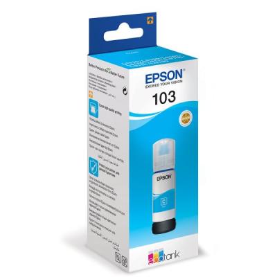EPSON - Epson C13T00S24A (103) Cyan Original Ink Cartridge - L1110