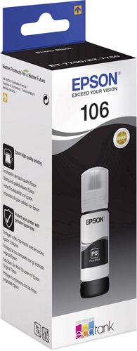 Epson C13T00R140 (106) Black Original Ink Cartridge - ET-7700