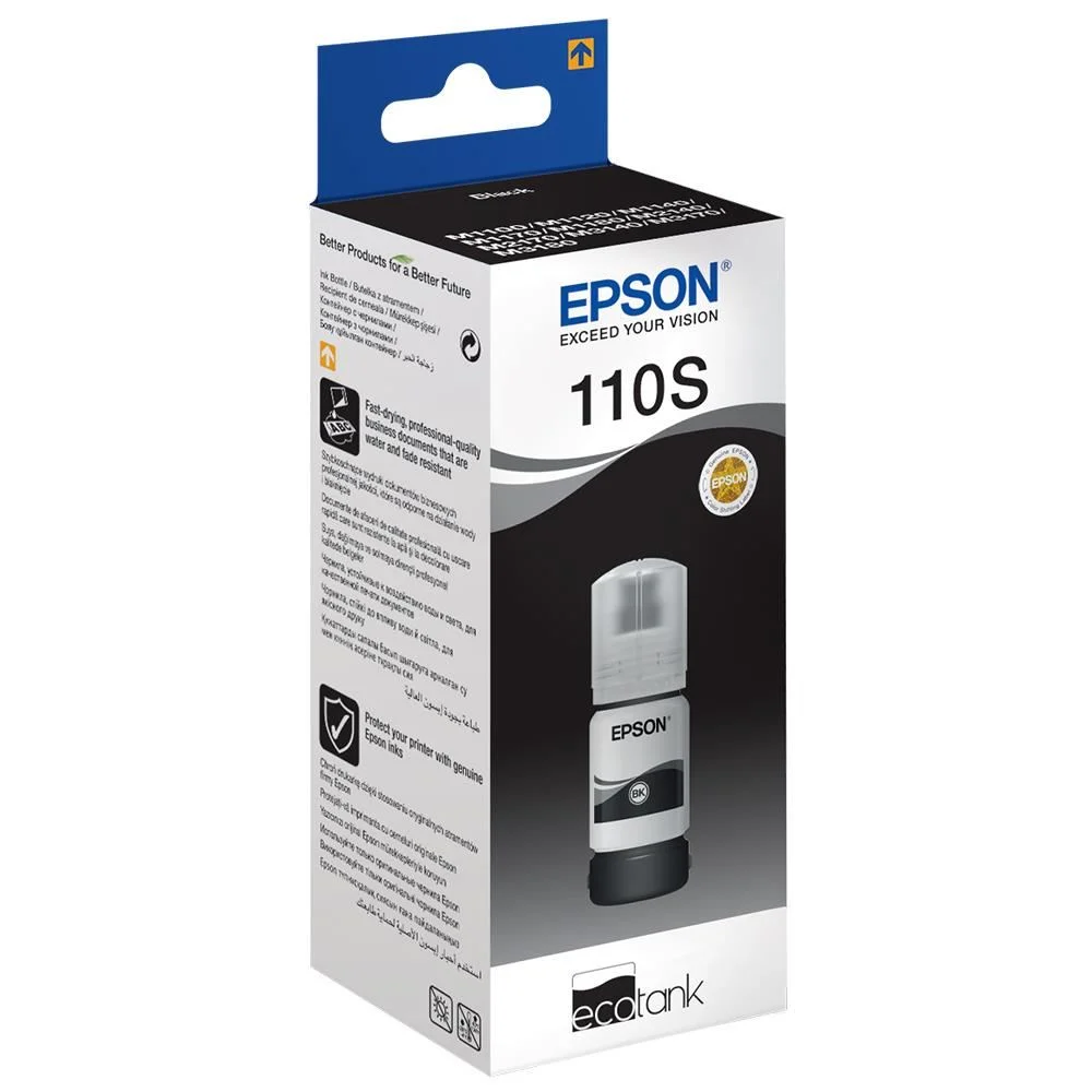 EPSON - Epson C13T01L14A (110S) Black Original Ink Cartridge - Ecotank M3180