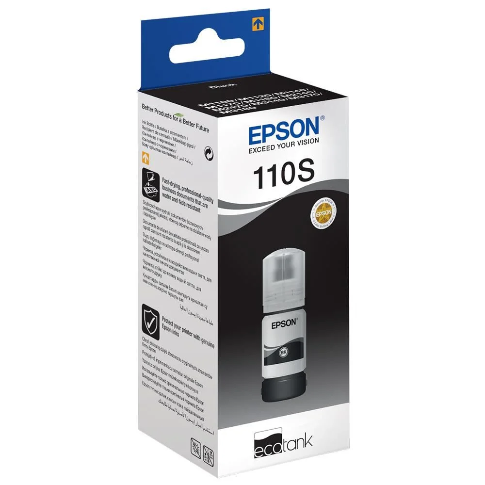 Epson C13T01L14A (110S) Black Original Ink Cartridge - Ecotank M3180 - EPSON