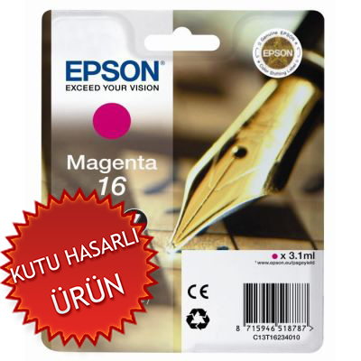 EPSON - Epson C13T16234020 (16) Kırmızı Orjinal Kartuş - WF-2010 (C) (T16759)