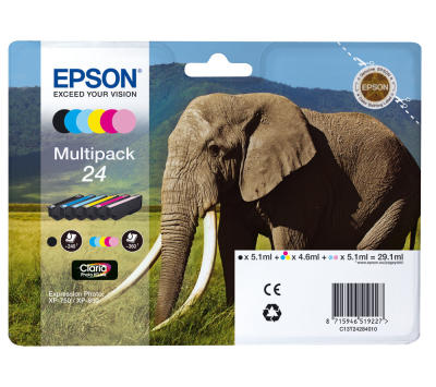 EPSON - Epson C13T24284010 (24) Multipack 6'lı Orjinal Set Kartuş - XP-55 (T7419)