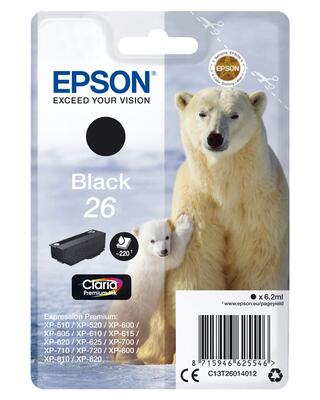 Epson C13T260140 (26) Siyah Orjinal Kartuş - XP-600 (T2468) - EPSON