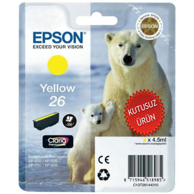 EPSON - Epson C13T261440 (26) Yellow Original Toner - XP-600 (Without Box)