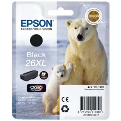 EPSON - Epson C13T262140 (26XL) Siyah Orjinal Kartuş - XP-600 (T2975)