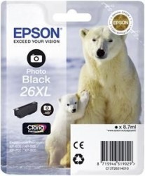 EPSON - Epson C13T263140 (26XL) Photo Black Original Cartridge - XP-600 