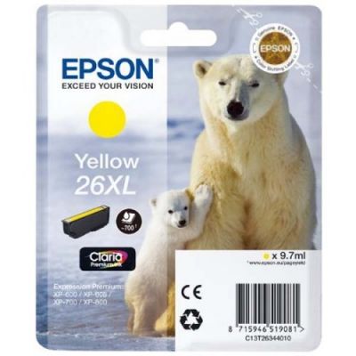 Epson C13T263440 (26XL) Yellow Original Cartridge - XP-600 