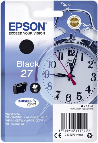 Epson C13T27014010 (27) Black Original Cartridge - WF-3620