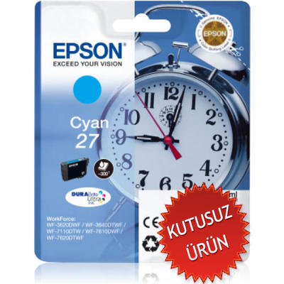 EPSON - Epson C13T27024020 (27) Cyan Original Cartridge - WF-3620 (Without Box) 