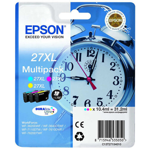 Epson 27XL (C13T27154020) 3 Renk Orjinal Kartuş Avantaj Paketi - WF-7610DWF - 2