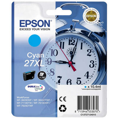 Epson C13T27124020 (27XL) Cyan Original Cartridge - WF-3620 - EPSON