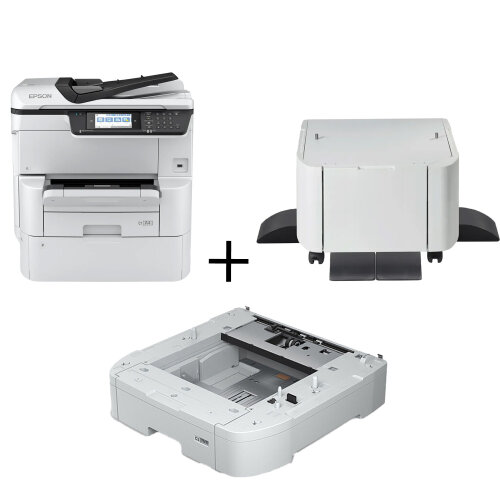 Epson WF-C878RDWF Çok Fonksiyonlu A3 Inkjet Yazıcı + Epson 7112434 High Cabinet + Epson PXA3CU2 500 Sayfalık kağıt Kaseti Dahil - 1